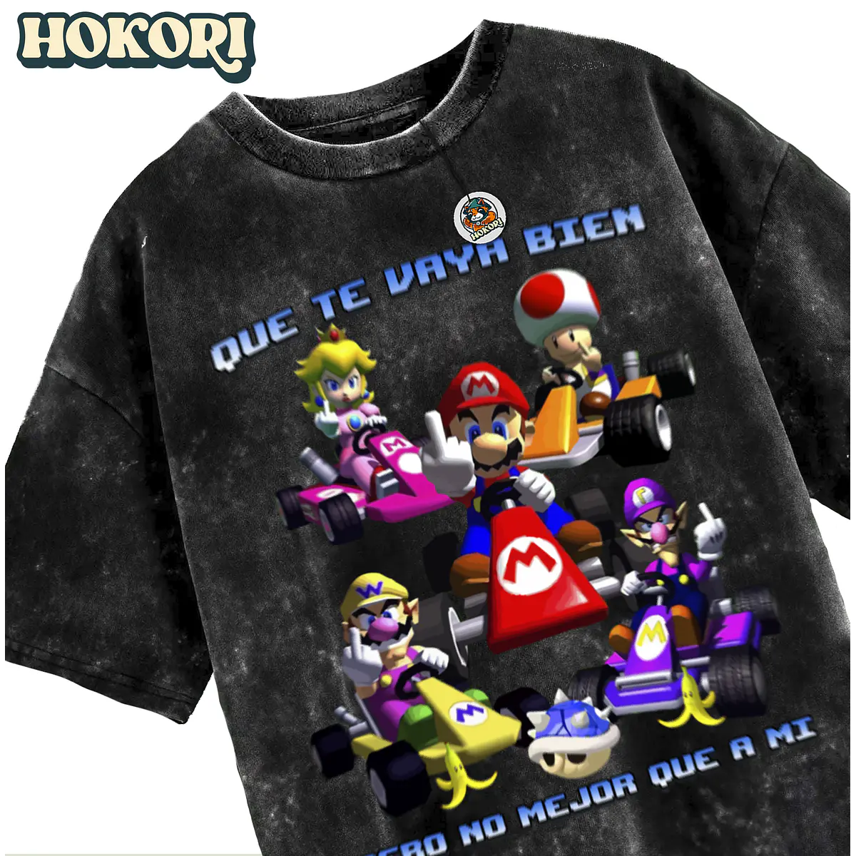 Polera Que te vaya bien Mario Kart