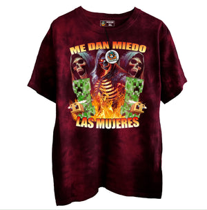 Polera Me dan miedo las mujeres Minecraft