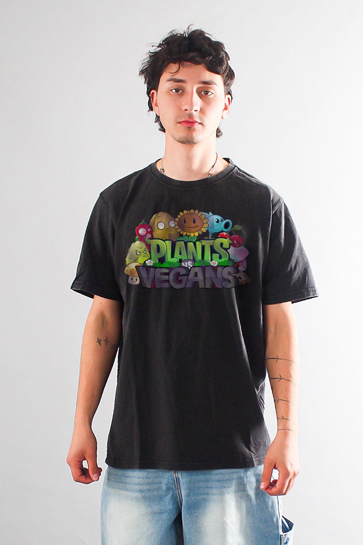 Polera Plantas vs Vegans