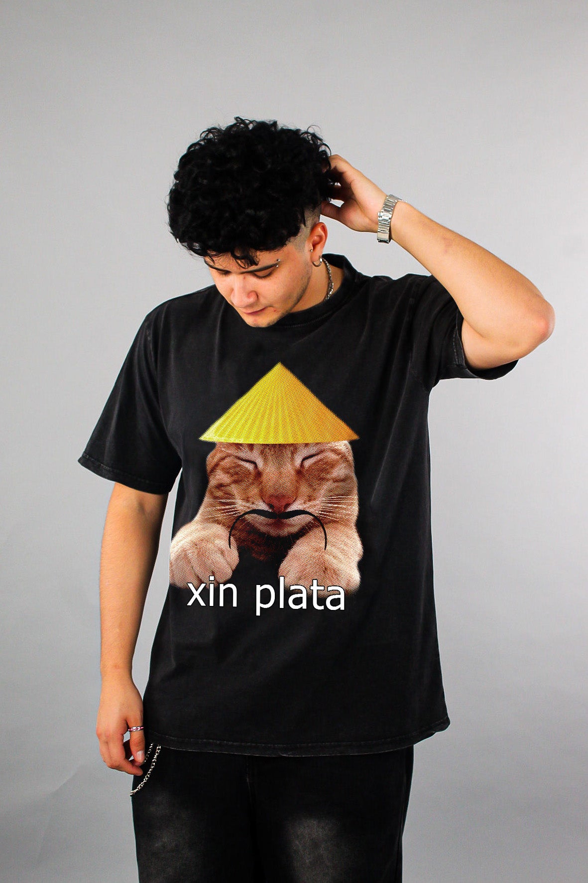 Polera Gato Xin-Plata