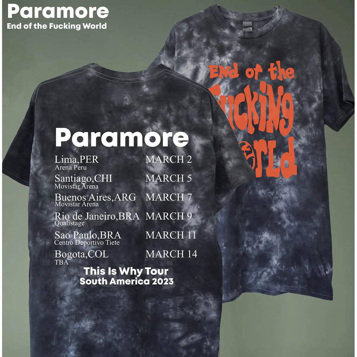 Polera End of the fucking world de Paramore