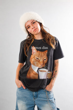 Polera Gato Buenos Días
