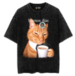 Polera Gato Buenos Días