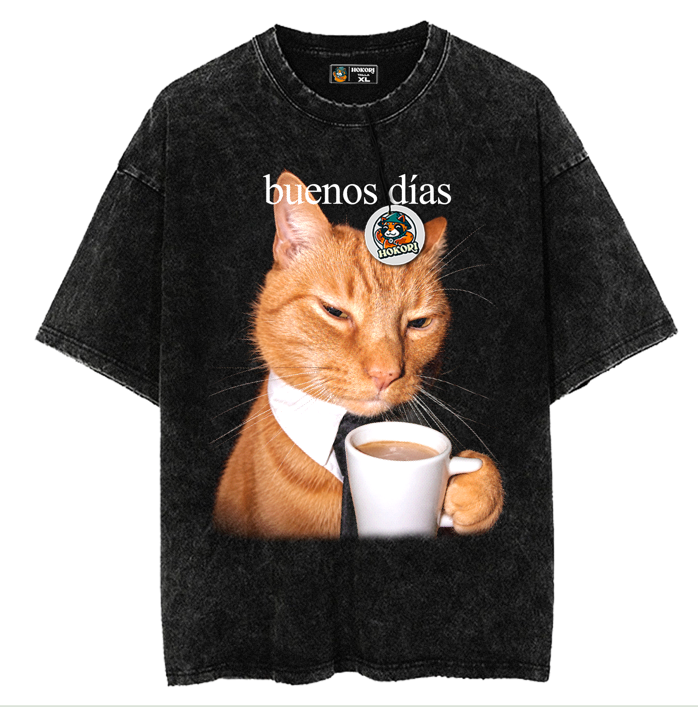 Polera Gato Buenos Días