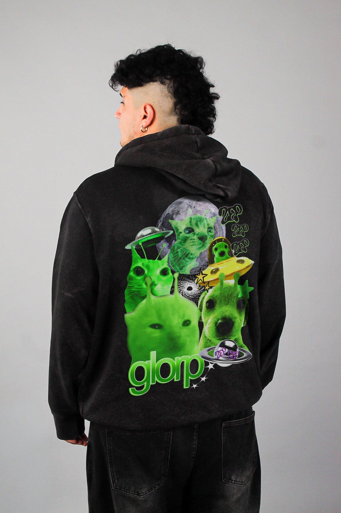 Hoodie Glorp Alien Cat
