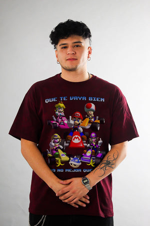 Polera Que te vaya bien Mario Kart