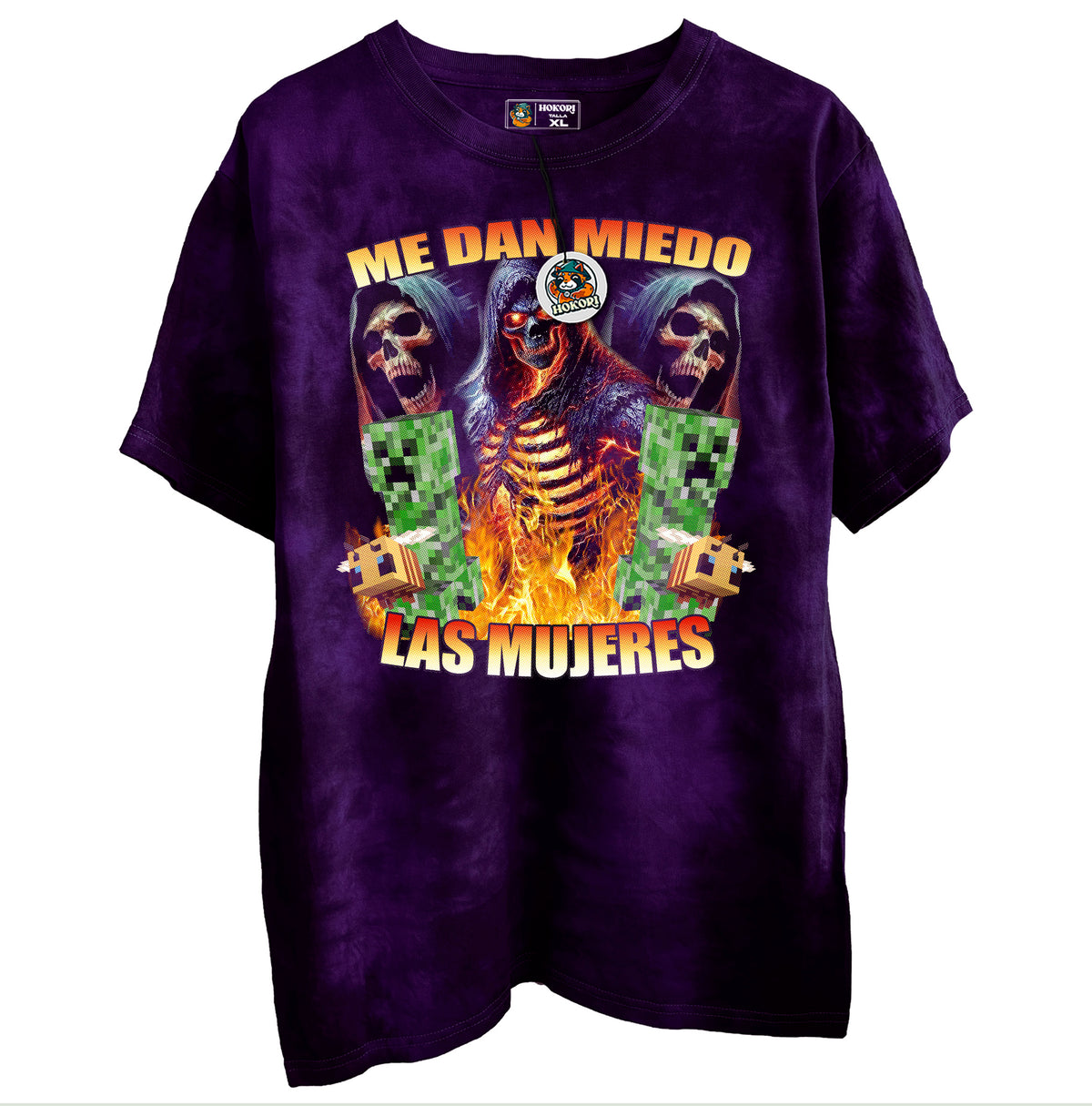 Polera Me dan miedo las mujeres Minecraft